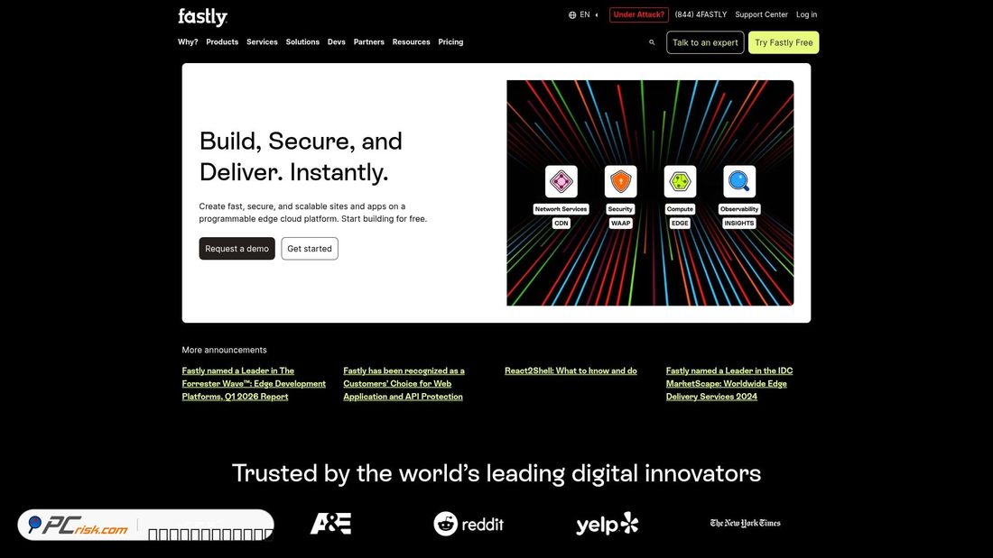 Screenshot of fastly.net