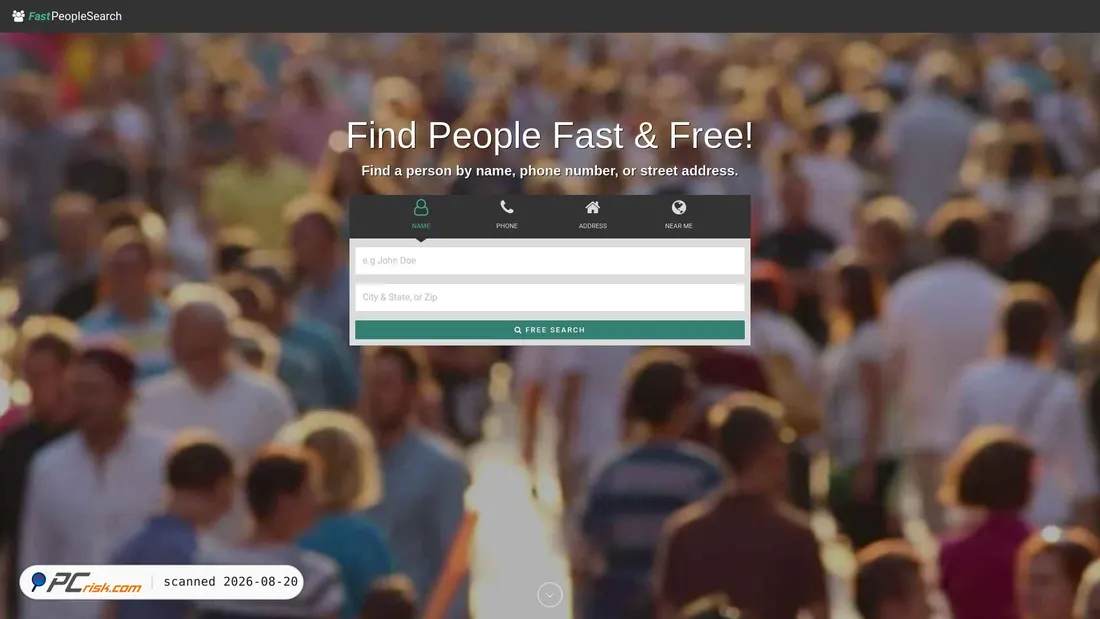 Screenshot of fastpeoplesearch.com