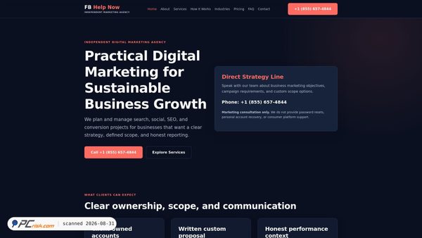 fbbhelpnow.online Screenshot