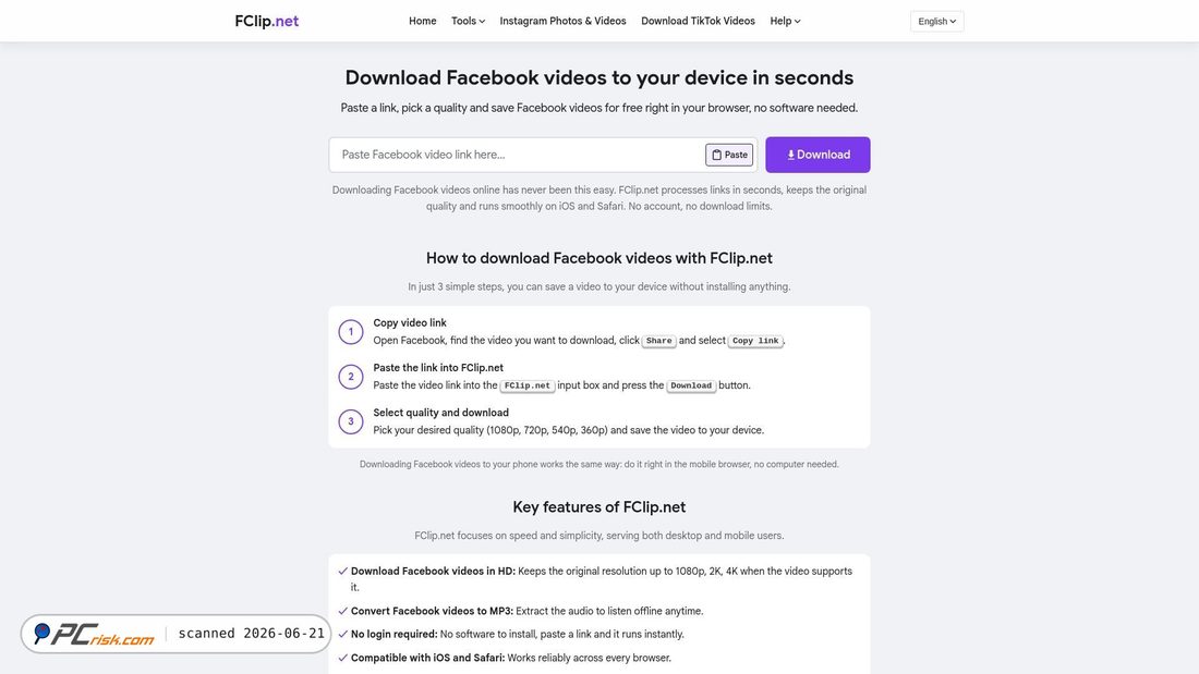 Screenshot of fclip.net