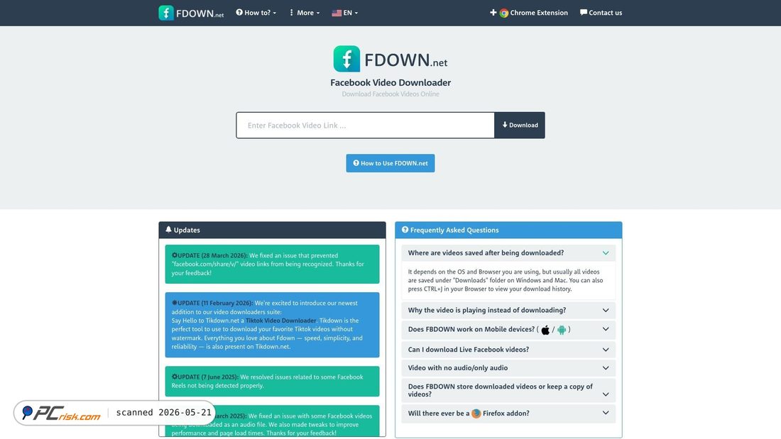 Screenshot of fdown.net