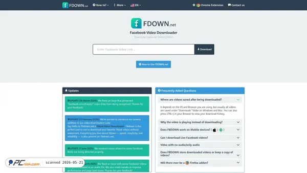 fdown.net screenshot