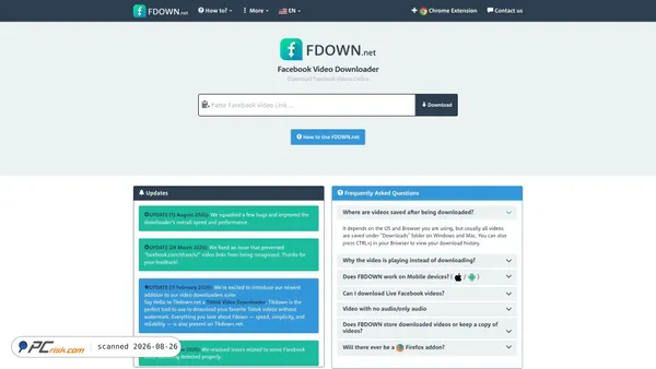 fdown.net screenshot