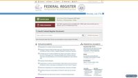 federalregister.gov screenshot