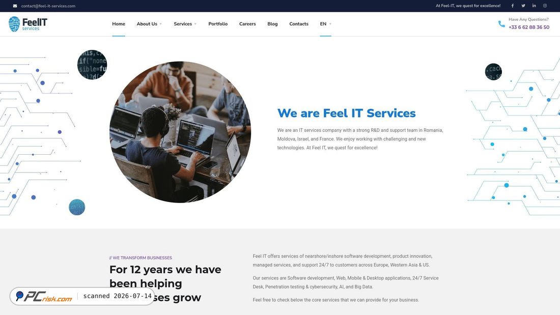 Screenshot of feel-it-services.com