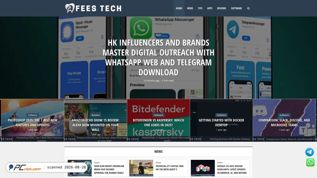 Screenshot of feestech.com