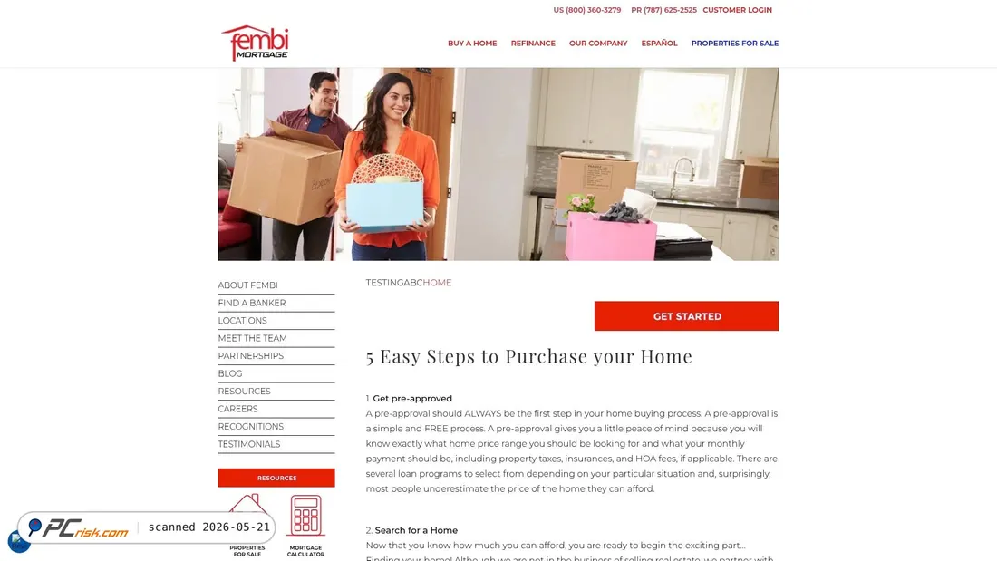 Screenshot of fembi.com