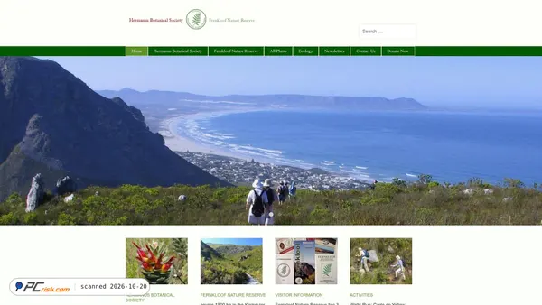 fernkloof.org.za Screenshot