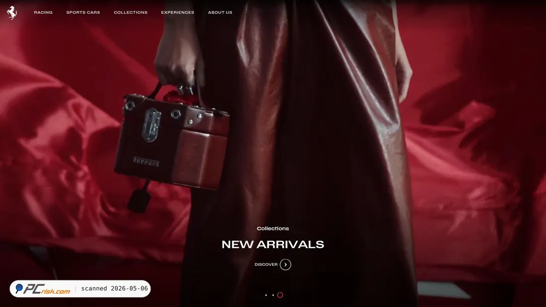 Screenshot di ferrari.com