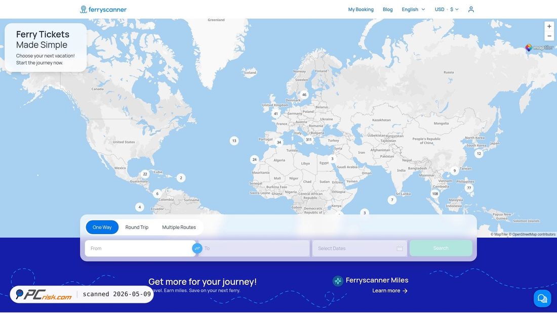 Screenshot von ferryscanner.com