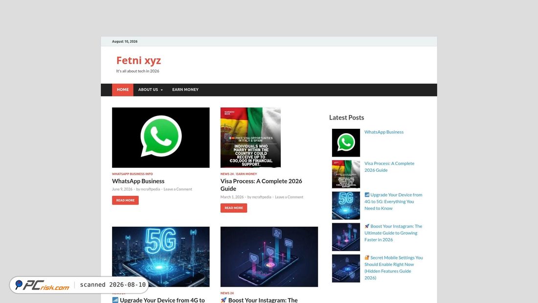 Screenshot of fetni.xyz