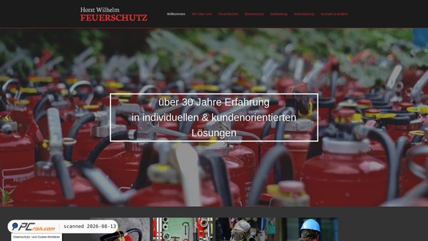 feuerschutz-wilhelm.de screenshot