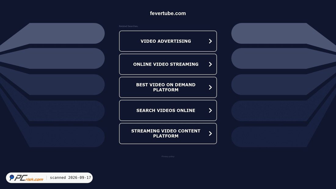 Captura de ecrã de fevertube.com