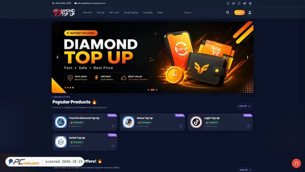 Screenshot van ffdiamondtopup.com