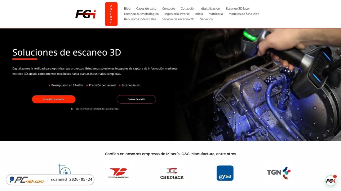 Screenshot of fgingenieria.com.ar
