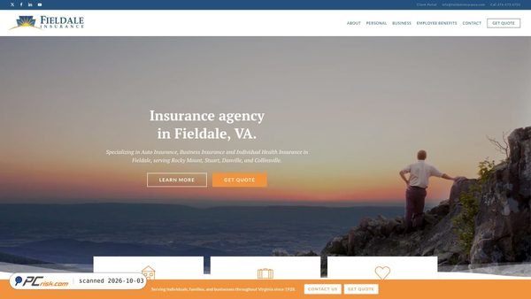 Captura de ecrã de fieldaleinsurance.com