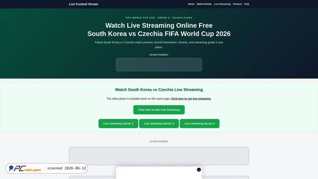 Screenshot di fifaworldcuplivenow2026.blogspot.com