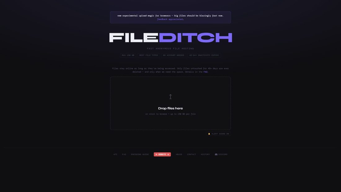 Zrzut ekranu fileditchfiles.me