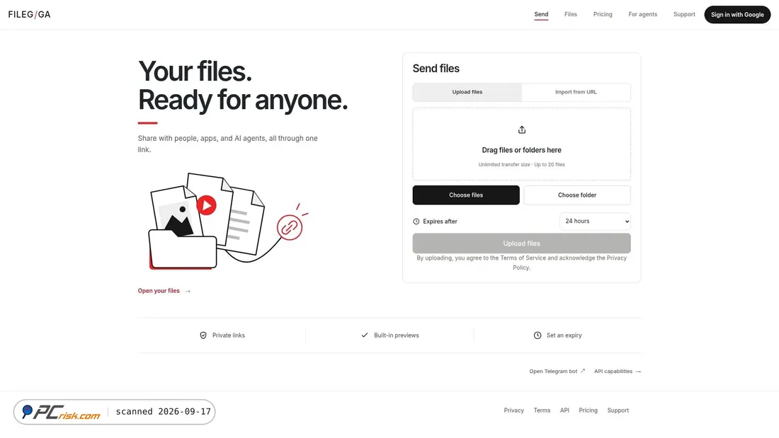 Captura de ecrã de filegiga.com