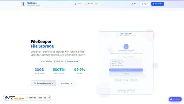filekeeper.net screenshot