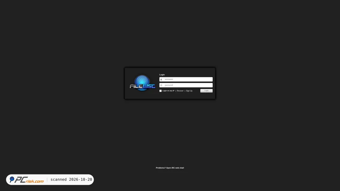 Screenshot of filelist.io