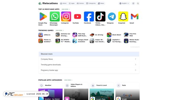 filelocations.com screenshot