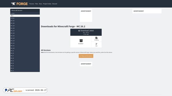files.minecraftforge.net screenshot
