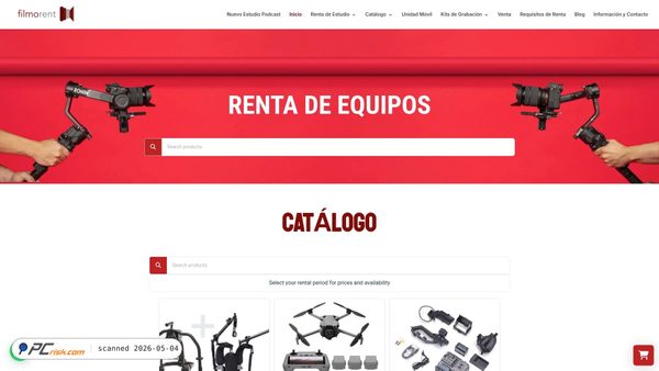 Captura de filmorent.com