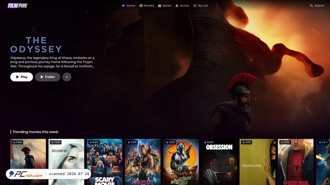 Screenshot of filmpire.cc