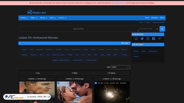 films.waploaded.com screenshot