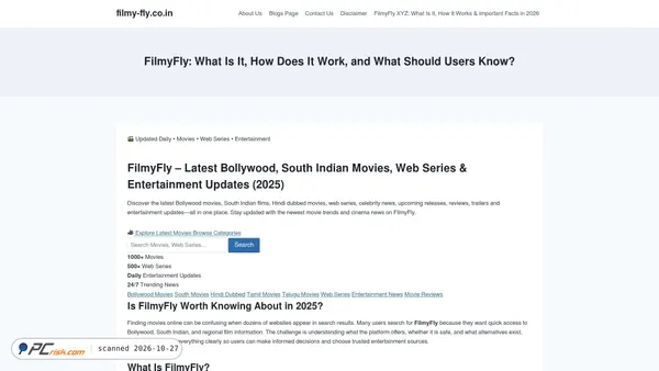 Screenshot di filmy-fly.co.in