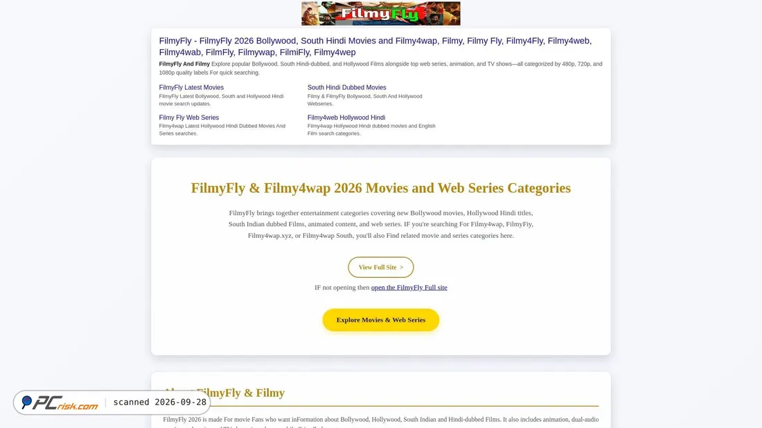 Captura de ecrã de filmy4fly.online