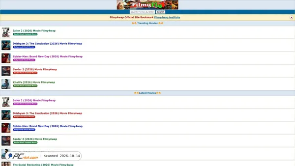 Screenshot di filmy4wap.co.in