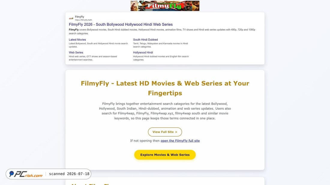 Screenshot of filmyfly.republican