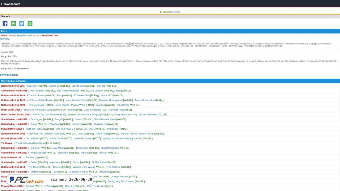 Screenshot of filmyzilla36.com
