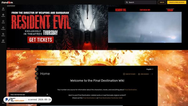 Screenshot di finaldestination.fandom.com