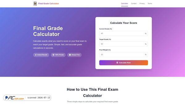 finalgradecalculator.dev screenshot