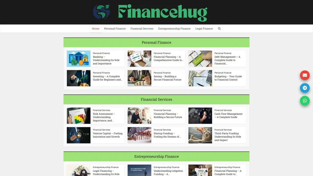 Screenshot von financehug.com