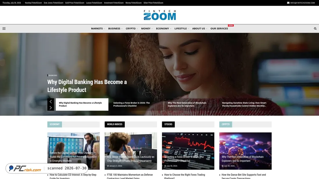Screenshot of fintechzoom.com