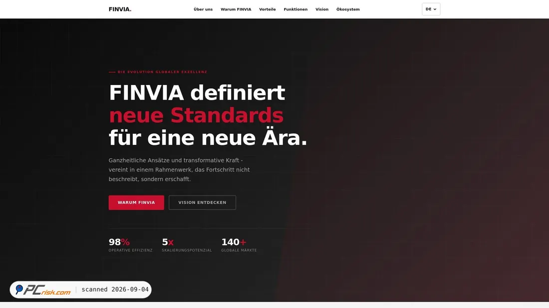 Screenshot von finviatrade.de