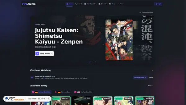 fireani.me screenshot