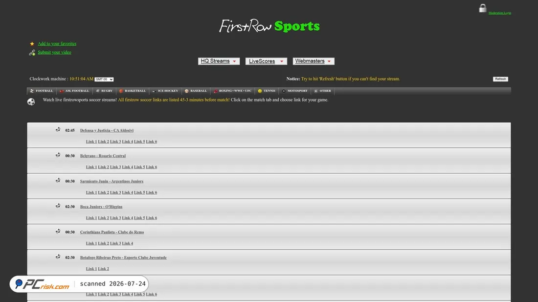 Screenshot of firstrowsportz.com