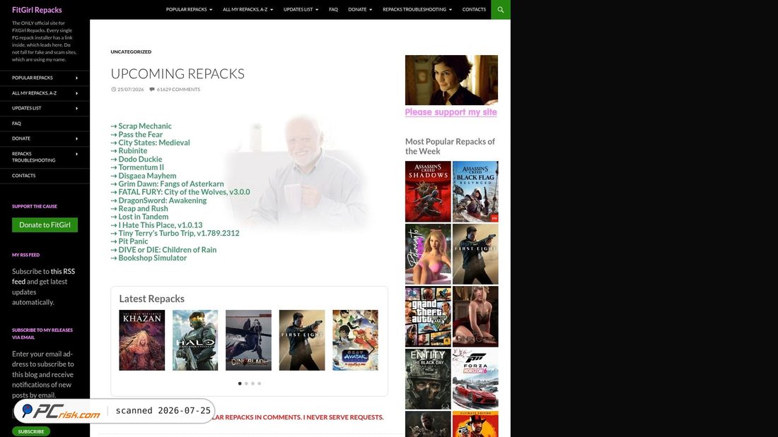 Screenshot of fitgirl-repacks.com
