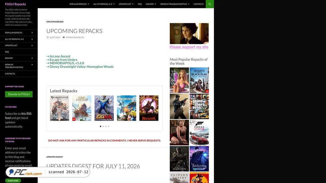 Screenshot of fitgirl-repacks.site