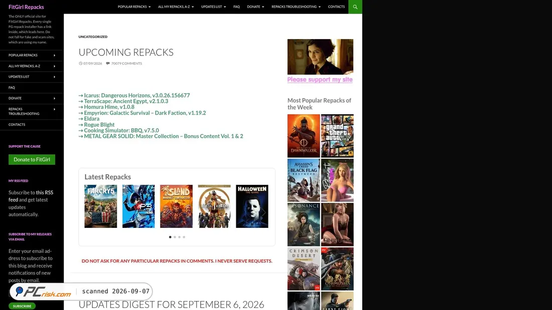 Screenshot of fitgirl-repacks.site