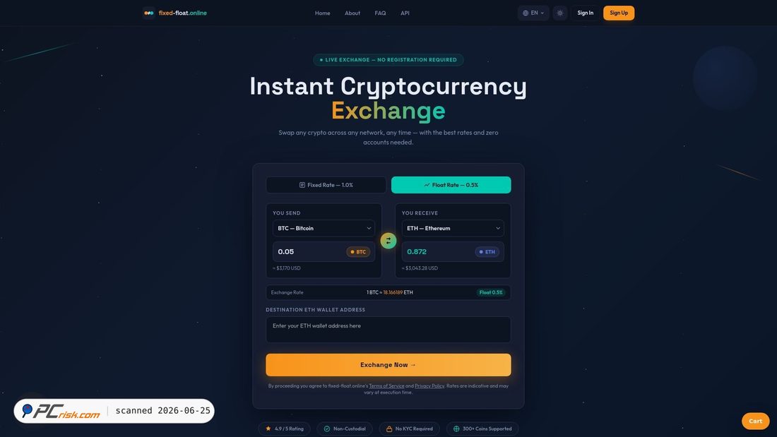 Screenshot of fixed-float.online