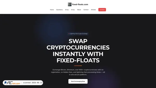 fixed-floats.com screenshot