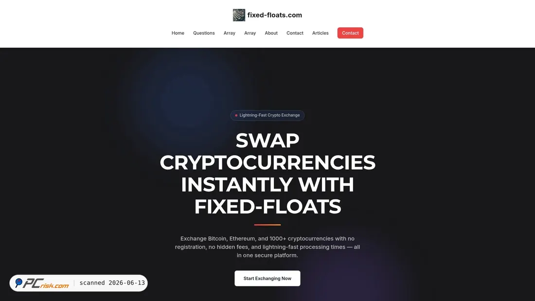 Screenshot di fixed-floats.com