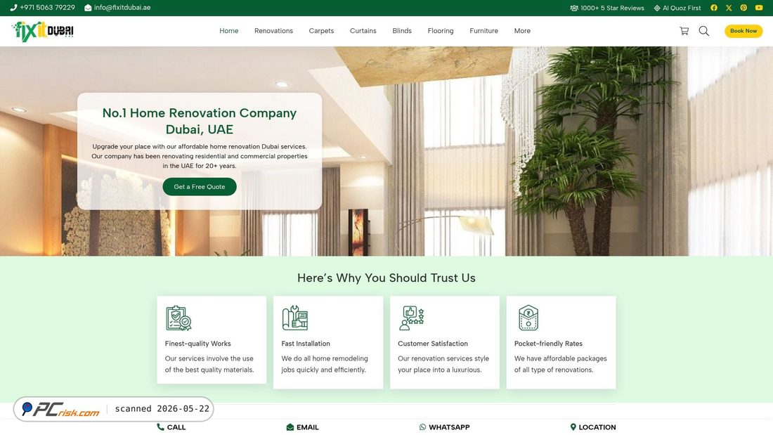 Screenshot of fixitdubai.ae