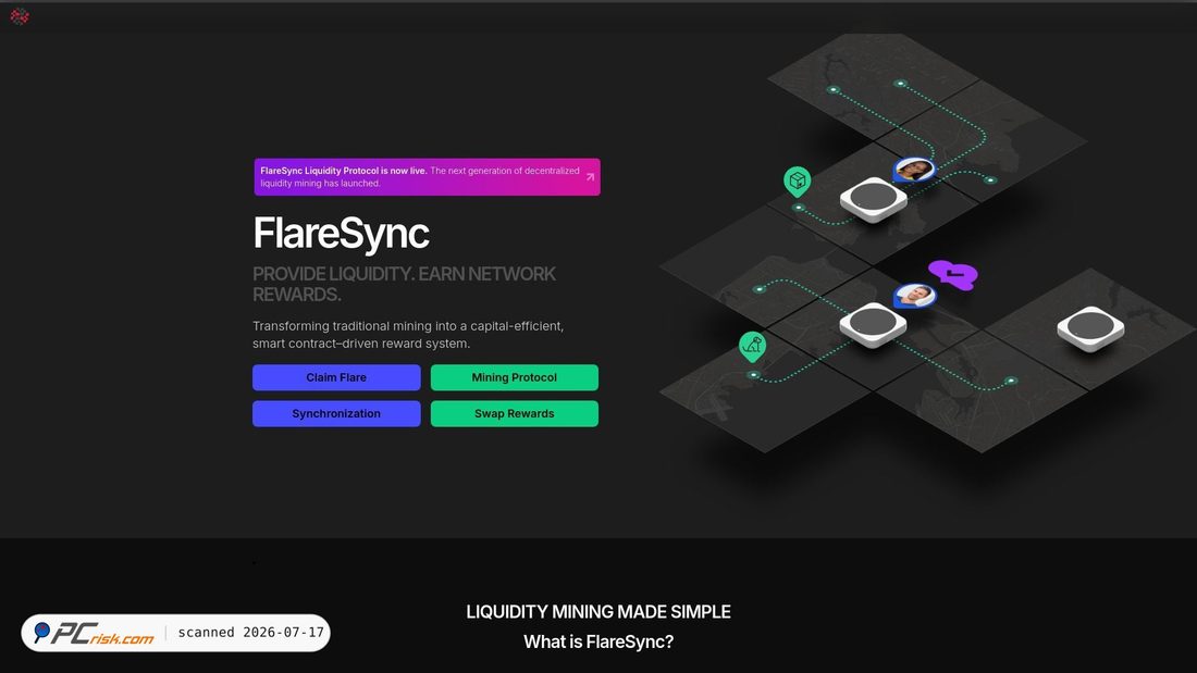 Screenshot of flare-sync.net